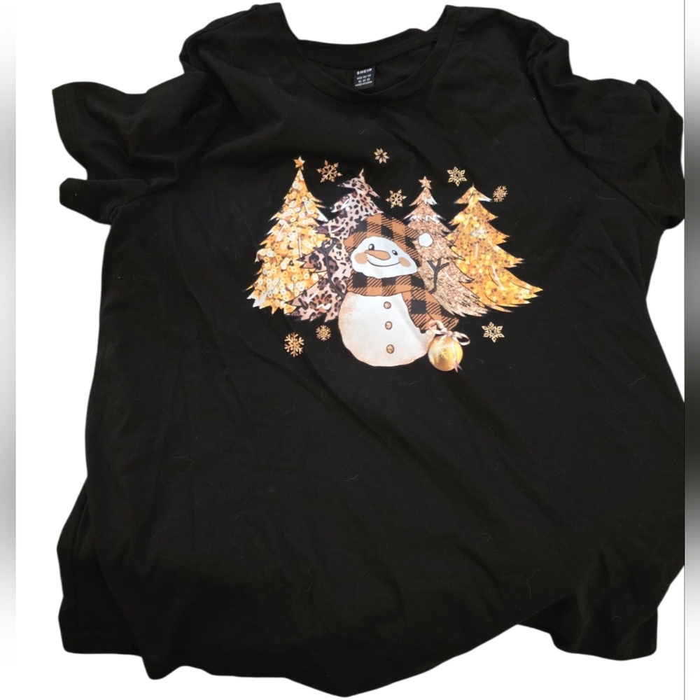 Black Snowman Graphic Shein